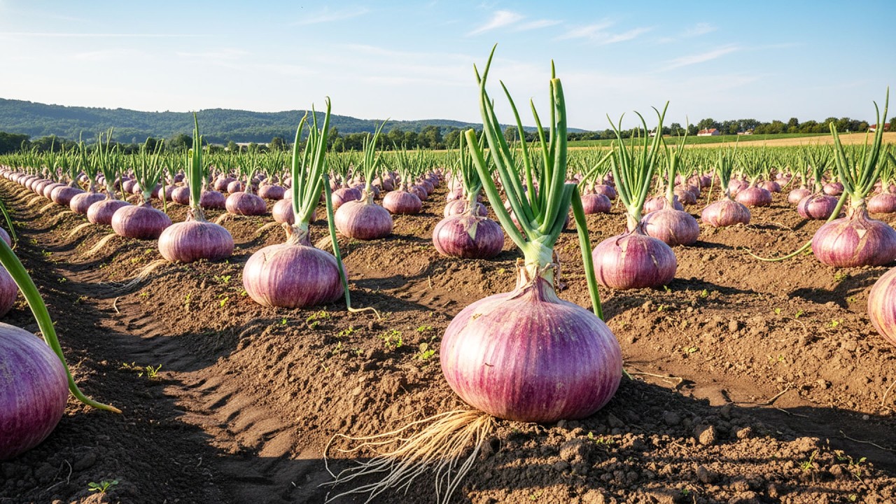 Farming Spanish Yellow Onions: Harvest, Field Curing, Automated Grading & Bulk Packaging