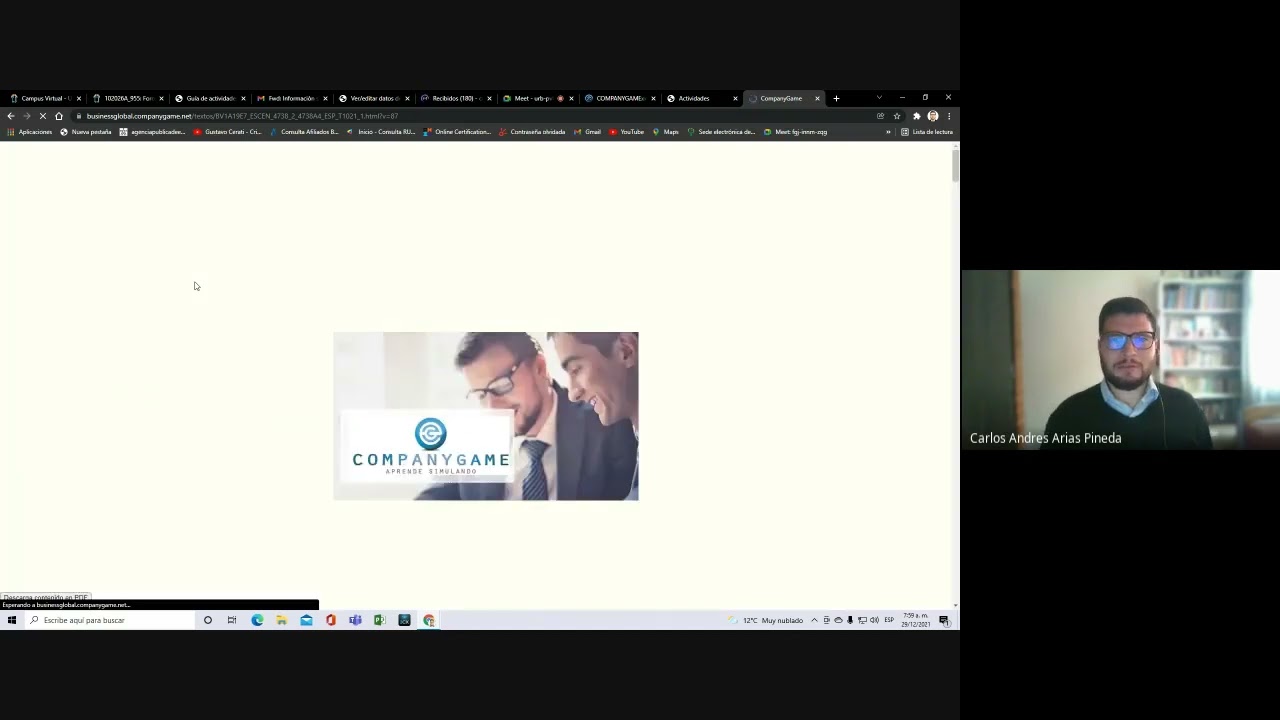 INGRESO AL SIMULADOR COMPANYGAME
