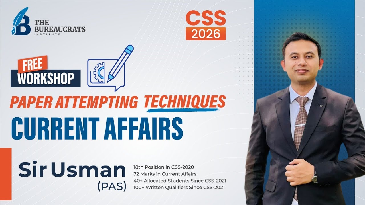 Paper attempting techniques and paper presentation | Current Affairs | Sir usman (PAS) TBI
