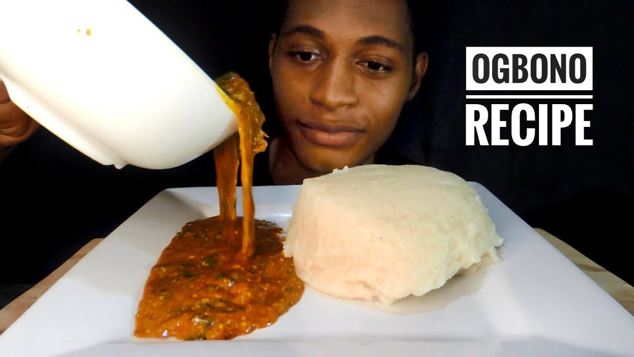 ASMR MESSY EATING AFRICAN NIGERIAN FUFU AND OGBONO SOUP MUKBANG(No talking)eating sounds|food Monger