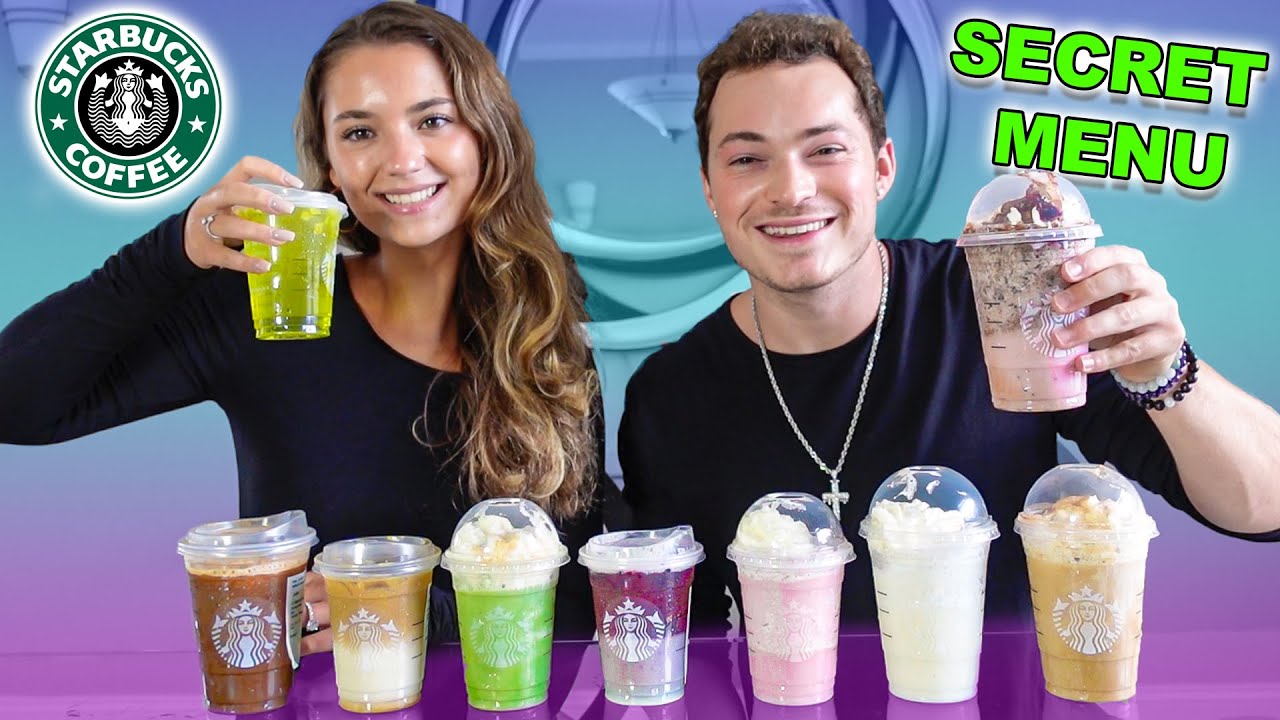 Trying Starbucks SECRET MENU Drinks!