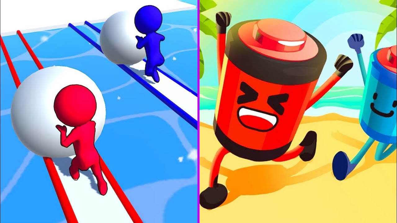 Battery Run 🆚 Snow Race Looking Good Android IOS Mobile Gameplay BH1