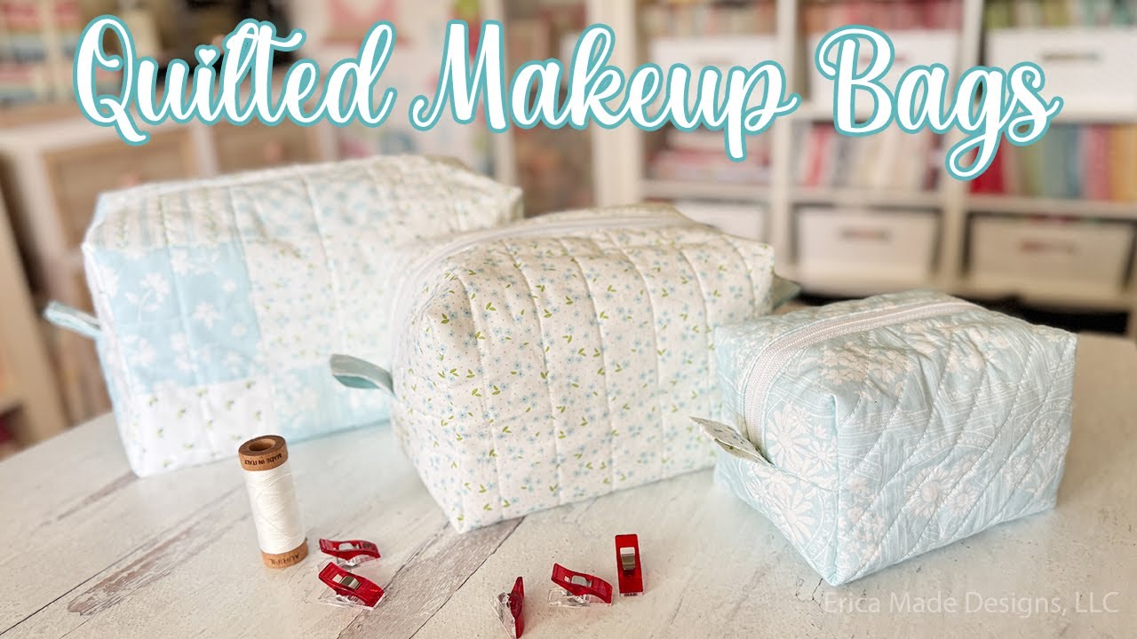 EASY QUILTY MAKEUP BAGS! // Beginner Friendly Sewing Pattern