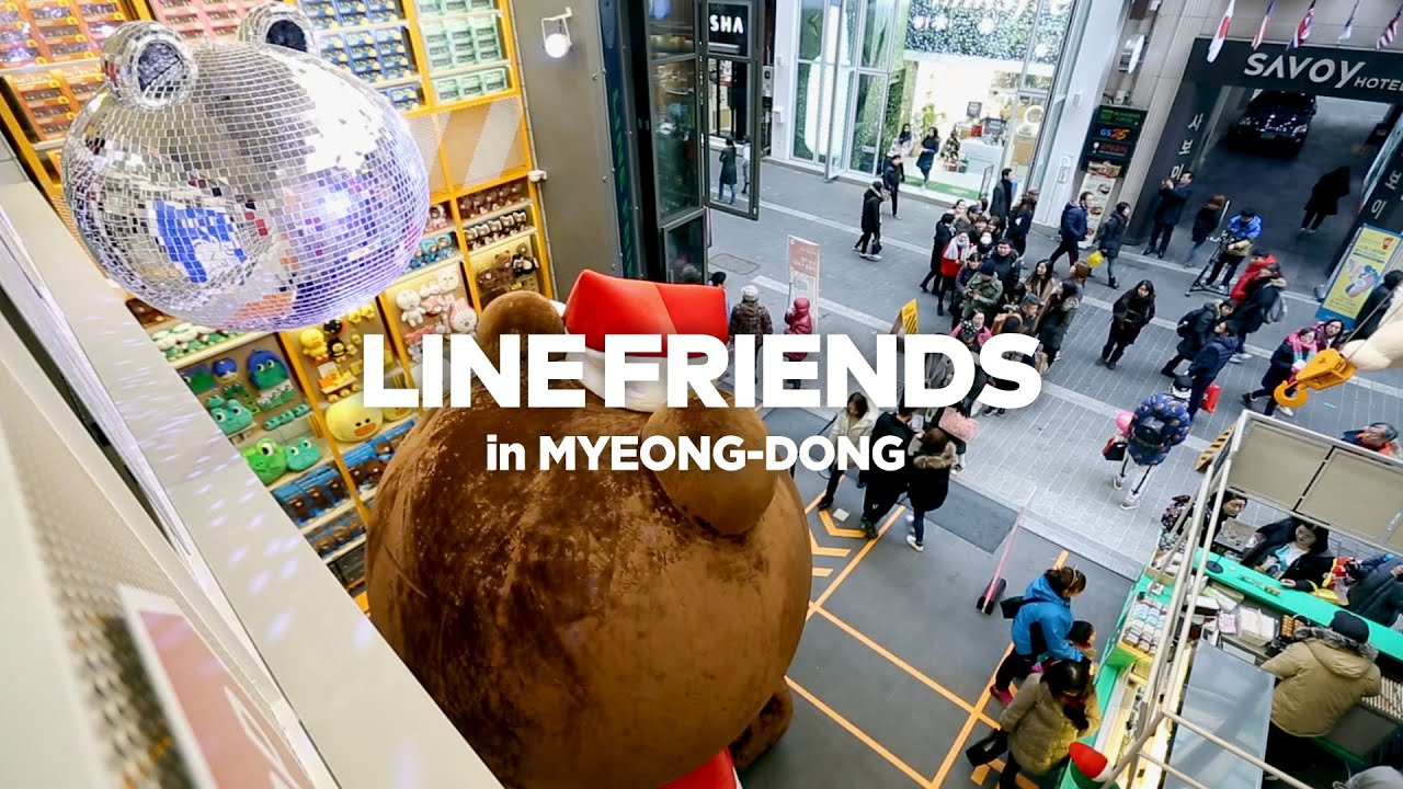LINE FRIENDS in Myeong-dong, Korea