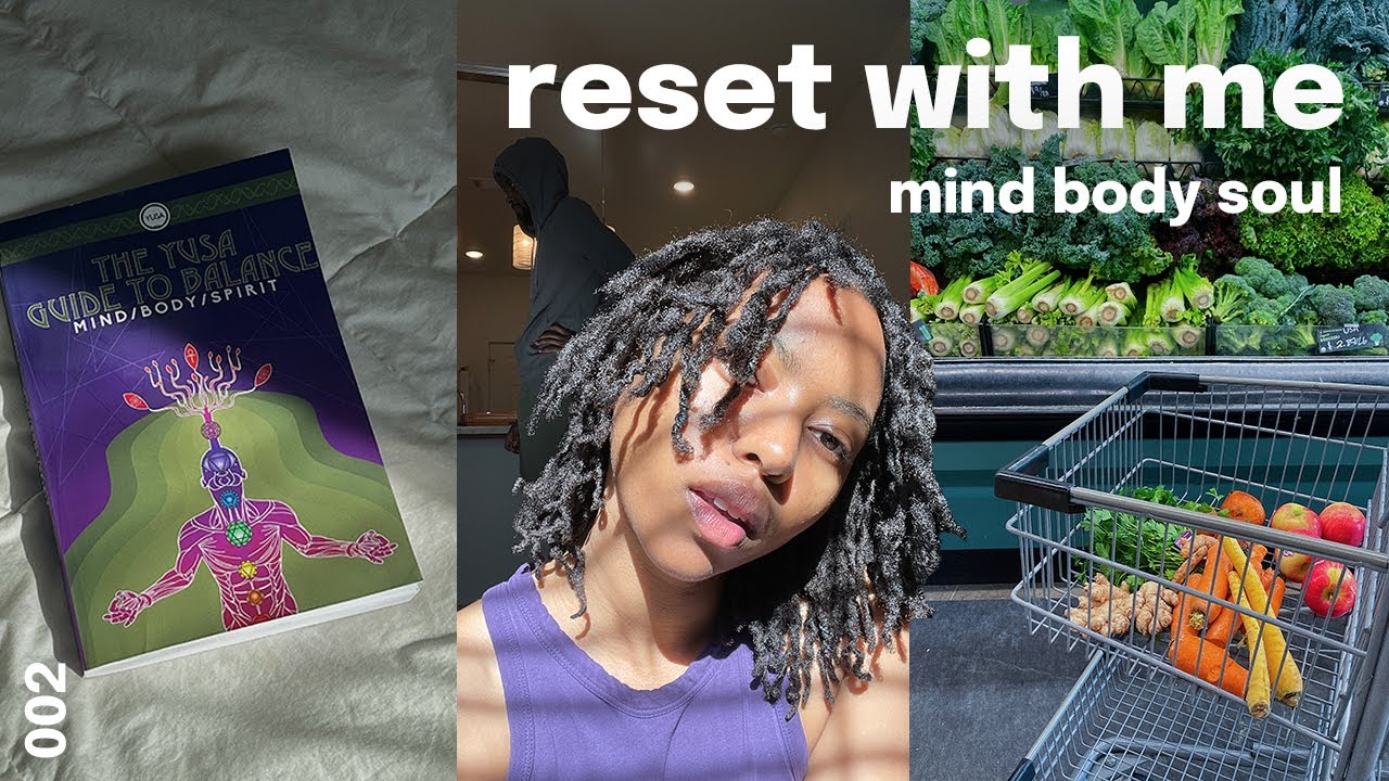 reset with me | yoga, grocery run, juicing, mindfulness, + making oat milk.