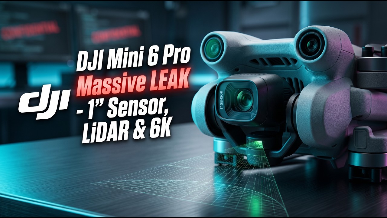 Масштабная утечка информации о DJI Mini 6 Pro: 1-дюймовый сенсор, LiDAR и 6K!