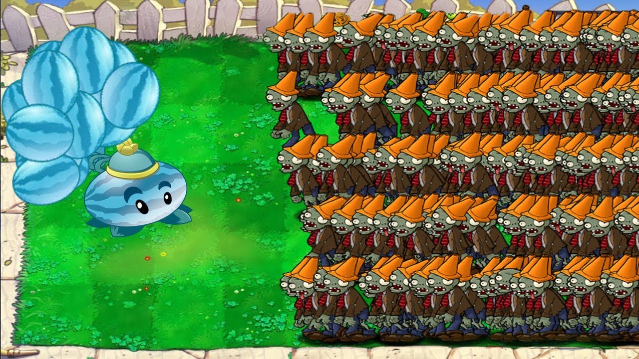 99999 Conehead Zombie vs Winter Melon Epic Hack PvZ