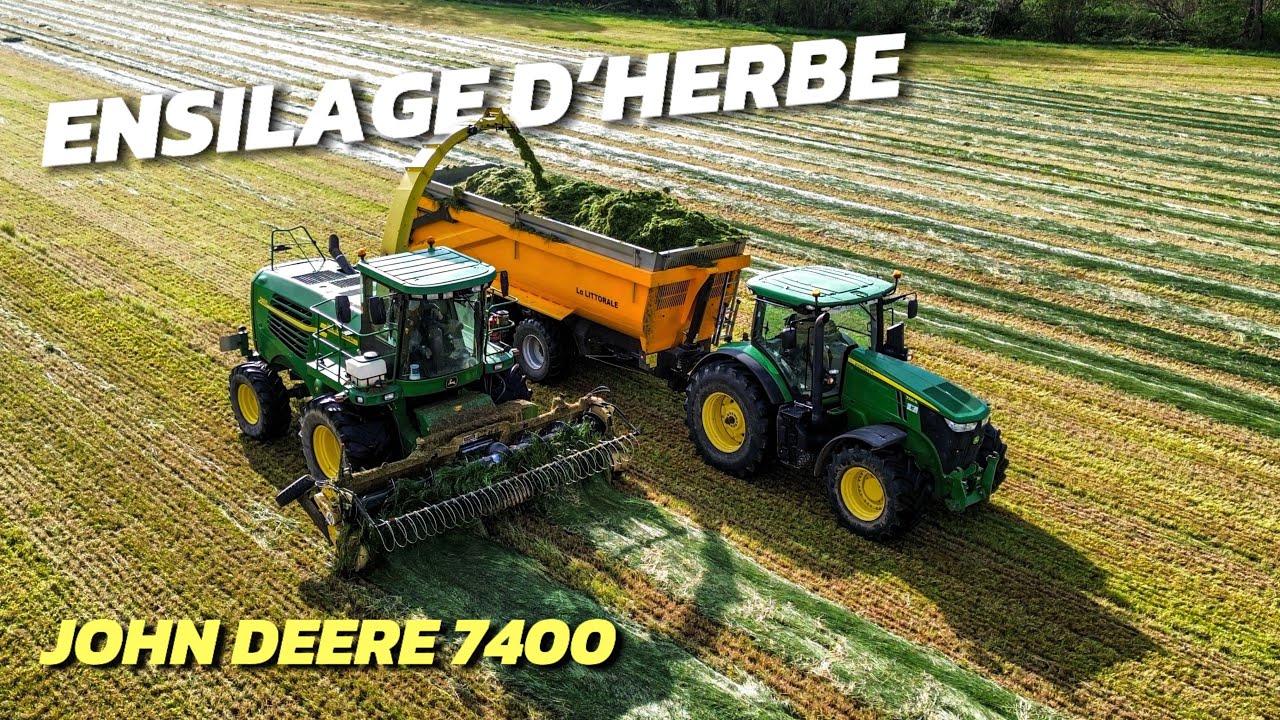 Ensilage d'herbe 2025 🌿 | John Deere 7400