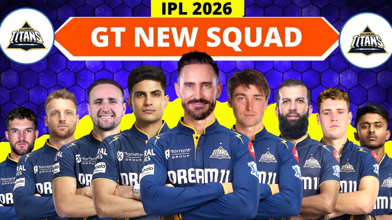 IPL 2026 &mdash; полный состав команды Gujarat Titans | Новый состав GT 2026 | Список игроков команды G...