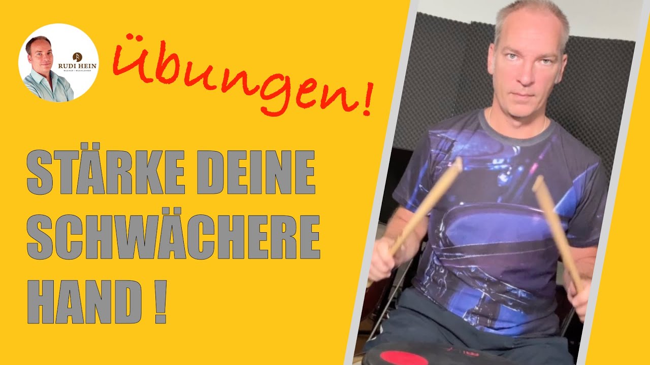 Übungen für die schwächere Hand - Verbessere dein Schlagzeugspiel Schlagzeug lernen mit Rudi Hein
