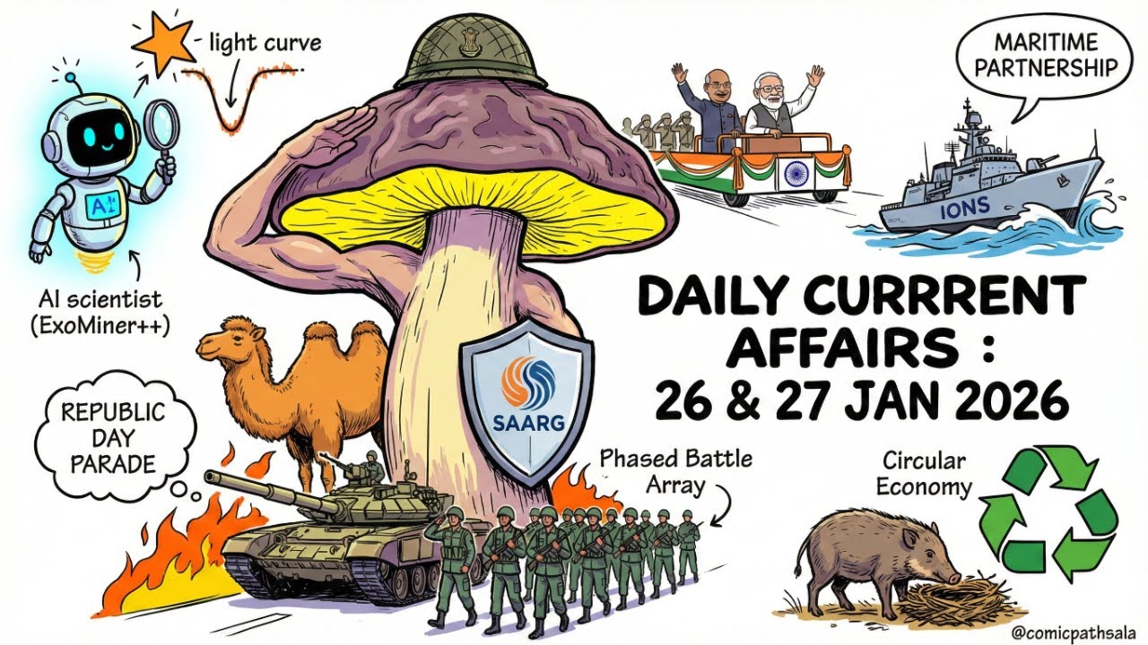 DNA 26-27 Jan 2026: SAARG Committee, Governor's Address, Lonar Lake & Republic Day Parade Analysis