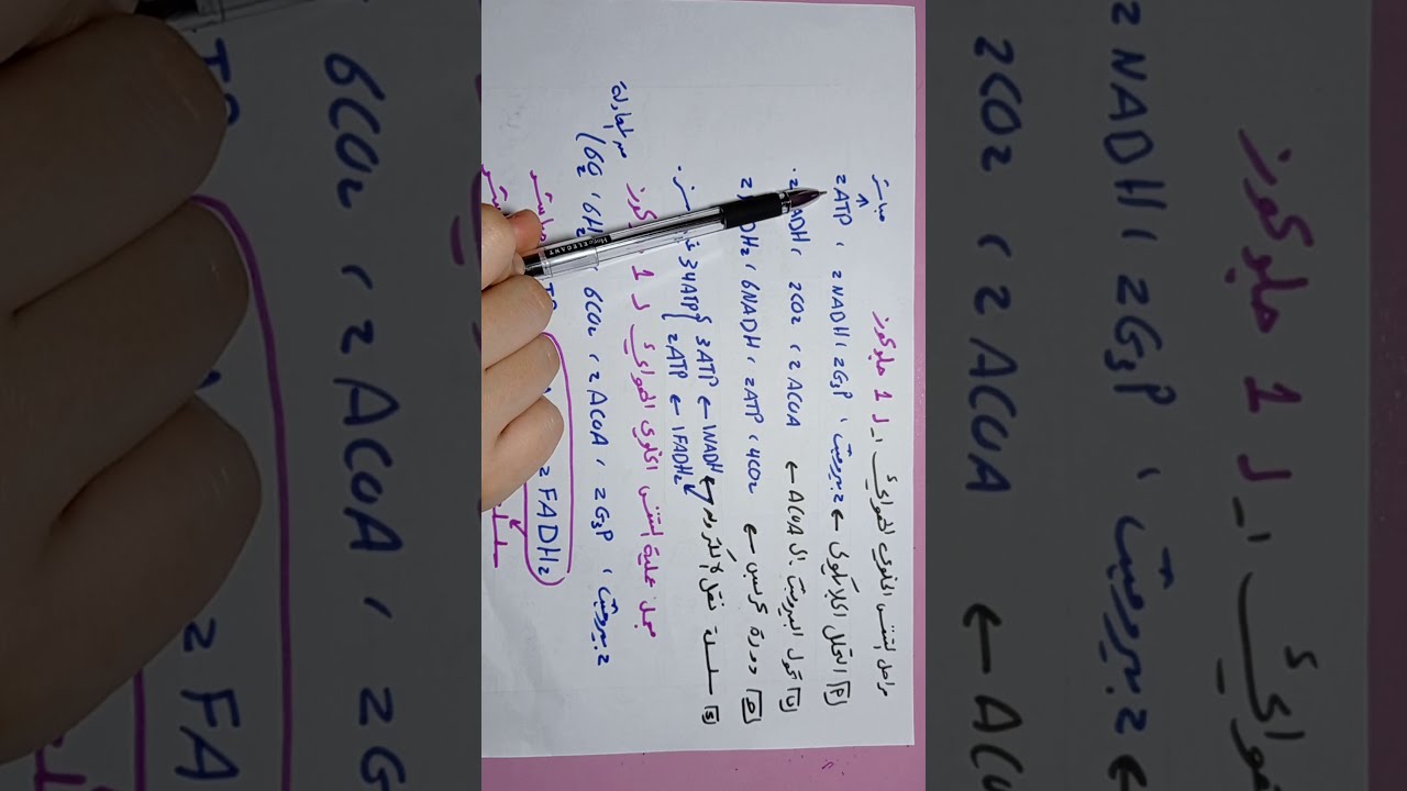 حل مسائل حول التنفس الهوائي الجزء الأول