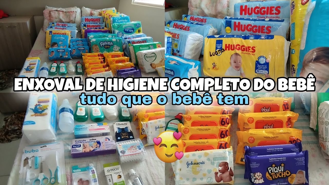 ENXOVAL DE HIGIENE COMPLETO DO BEBÊ SIMPLES🩵/grávida aos 18🤰🏼