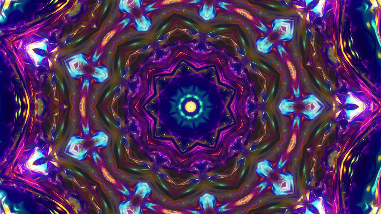 2 HRS of 4K Psychedelic Visuals - Meditation Mandala W/ Calm Frequencies For Healing Anxious Minds