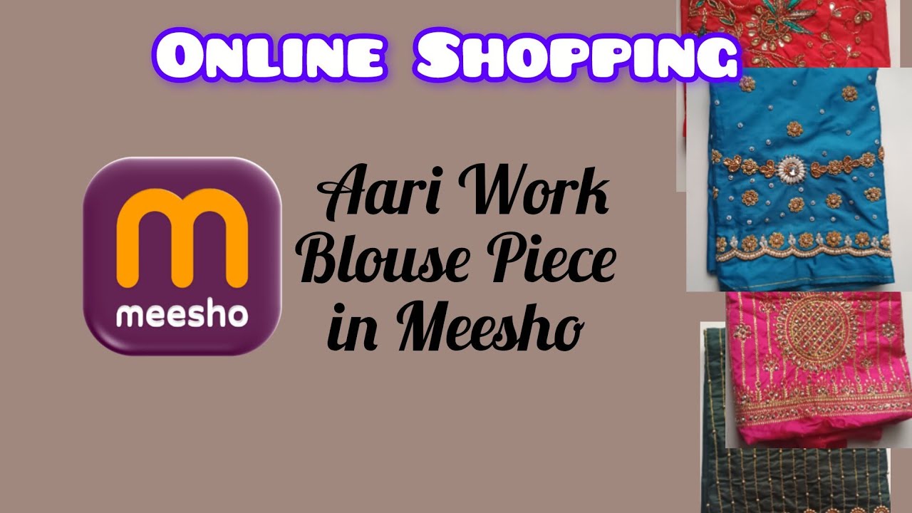 #Online Shopping - Low price Aari work Blouse piece in Meesho 