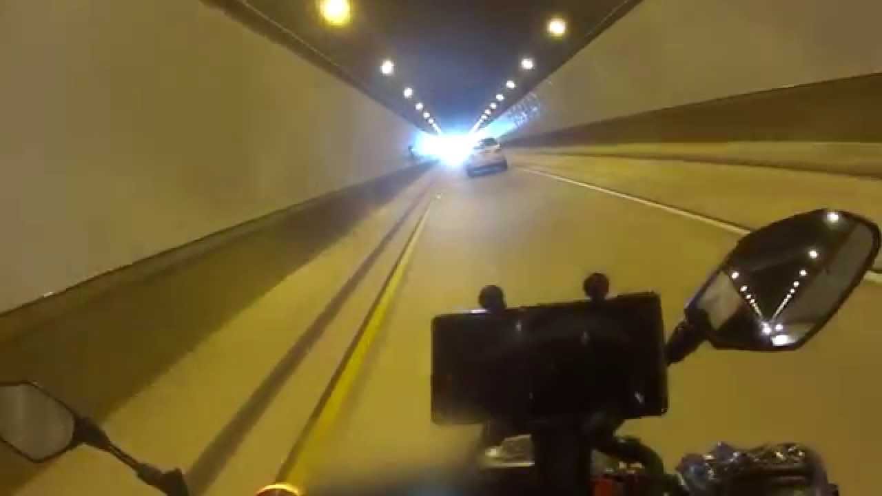 Yamaha FZ 07 Akrapovic Carbon Exhaust in Tunnel