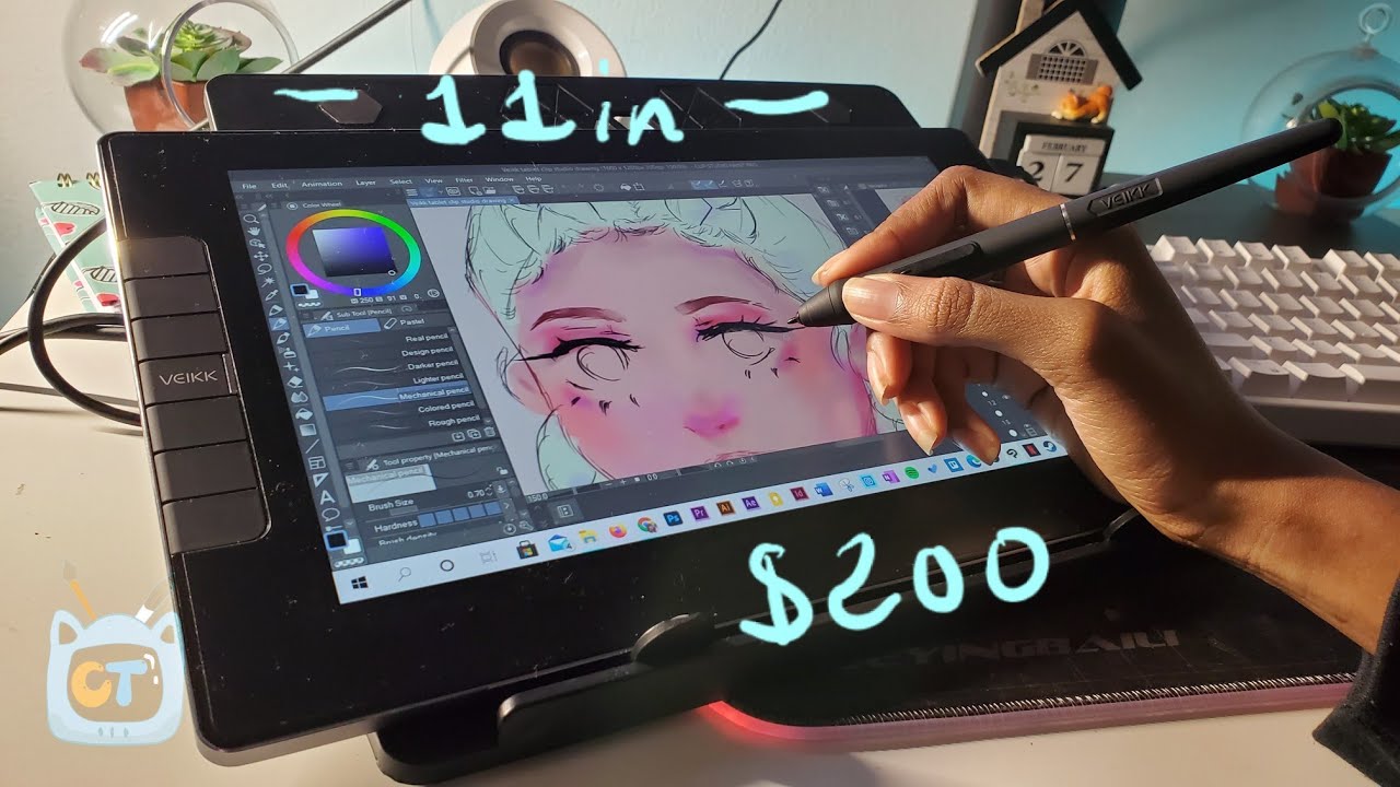 $200 budget pen display 🌱 Veikk pen display tablet unboxing