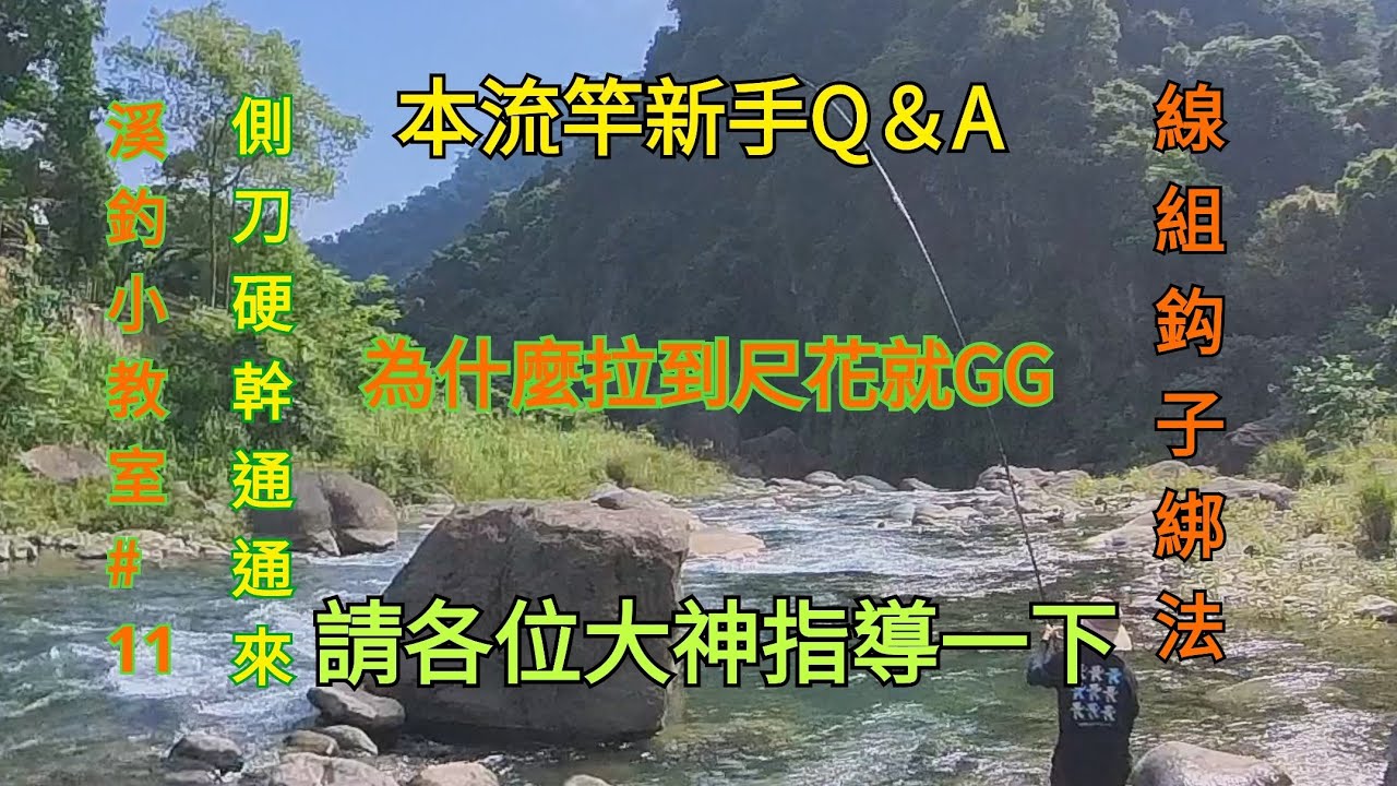 [溪釣小教室#11]本流竿拉到尺花就是起不來，請大神們指導一下，問題出在哪😭#溪釣#苦花