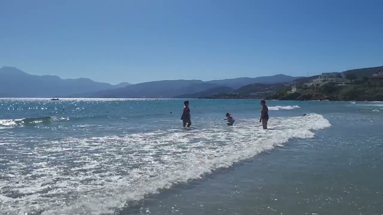 1 minuut Almyros beach, Kreta