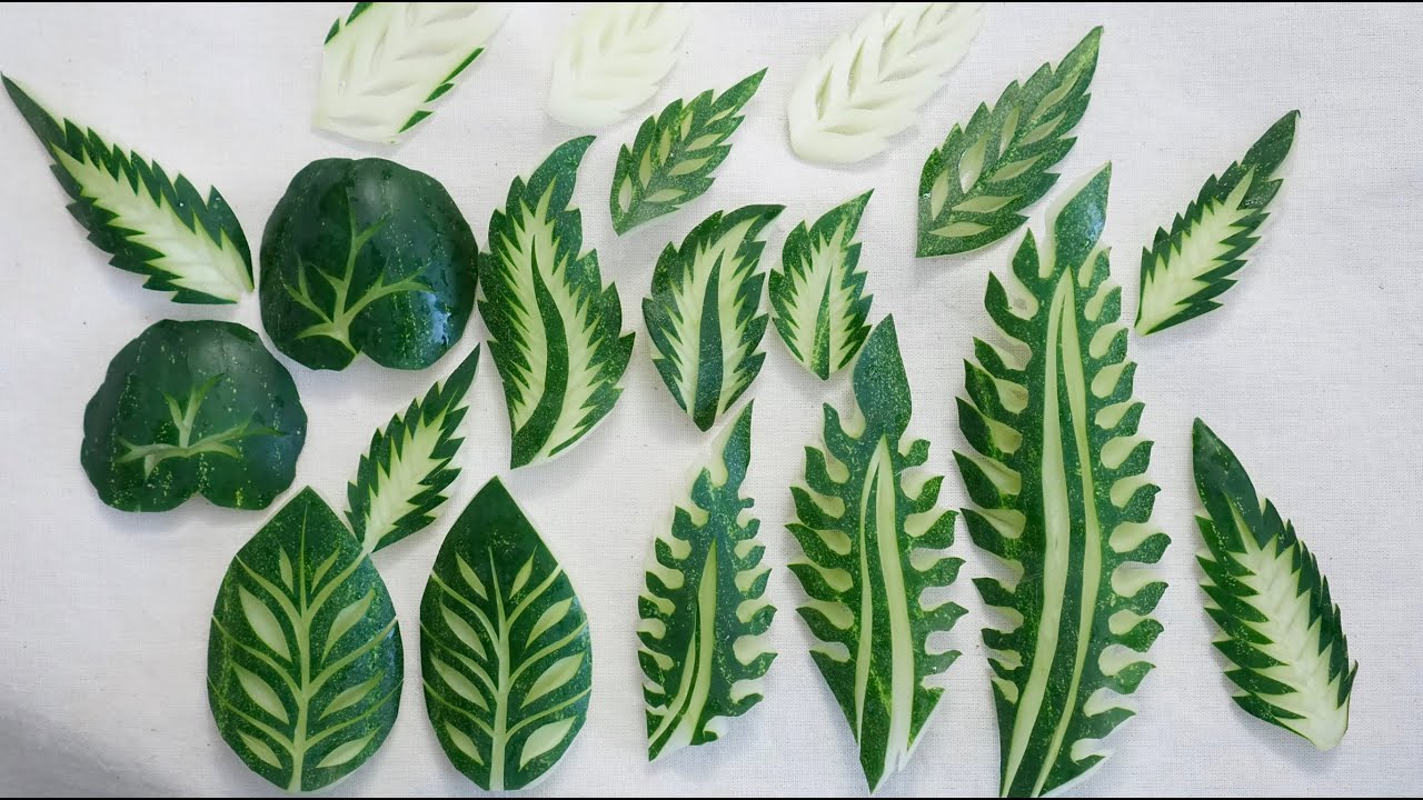 6 design of leaves | vegetables carving | by chef namtarn