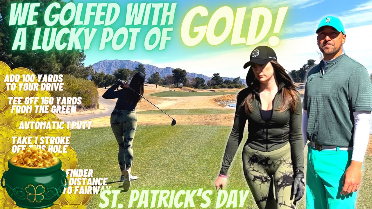 We Golfed With A Lucky Pot Of Gold On St. Patrick&rsquo;s Day | Las Vegas | Desert Pines Golf Course C | G