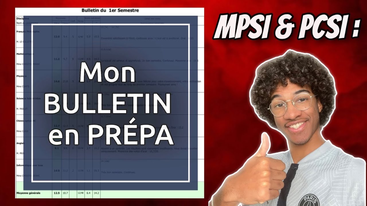Mon BULLETIN du 1er Semestre : PC ou PSI          ?
