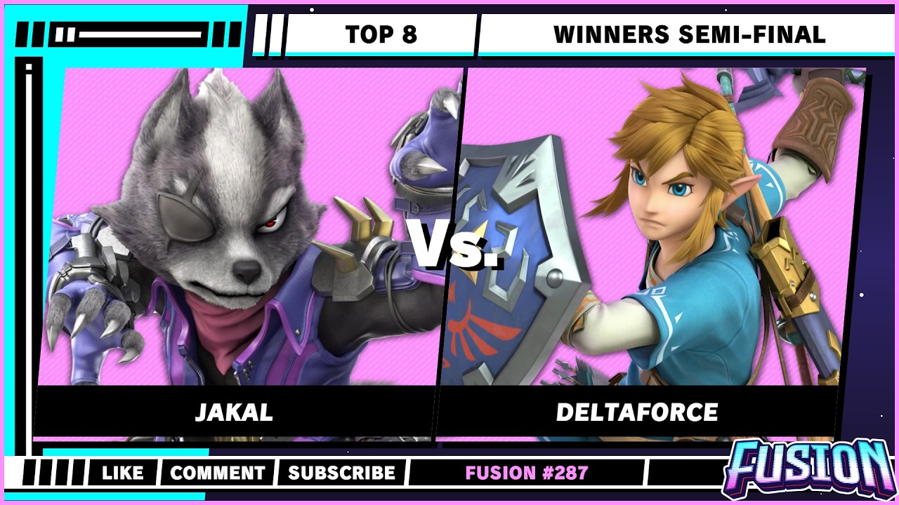 Fusion #287 - Top 8 - Winners Semi-Final - Jakal (Wolf) VS Deltaforce (Link) - SSBU