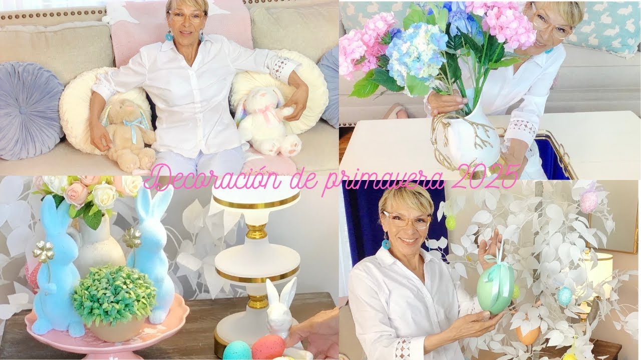 DECORACIÓN DE PRIMAVERA2025 DECORACIÓN DE MI SALA PEQUEÑA 🐰🌷