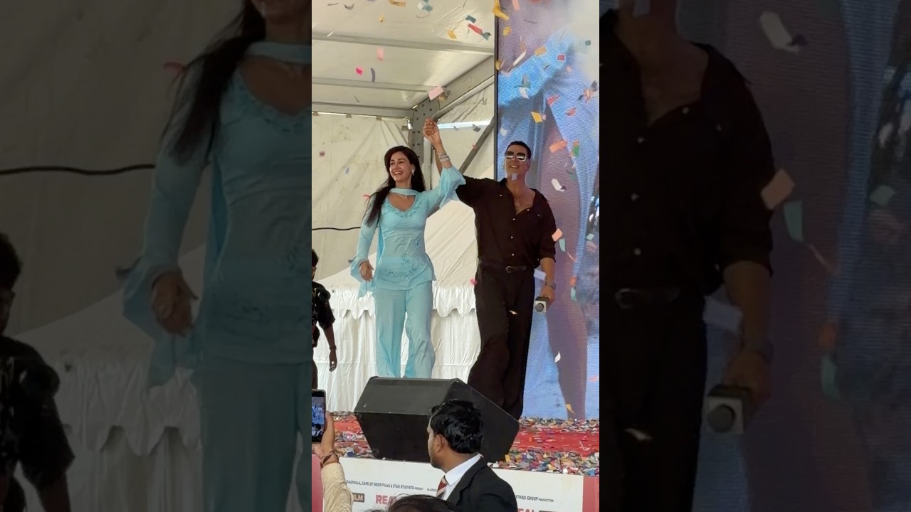 Akshay Kumar with Disha Patani at TMU University Moradabad for movie promotion Welcome to the Jungle