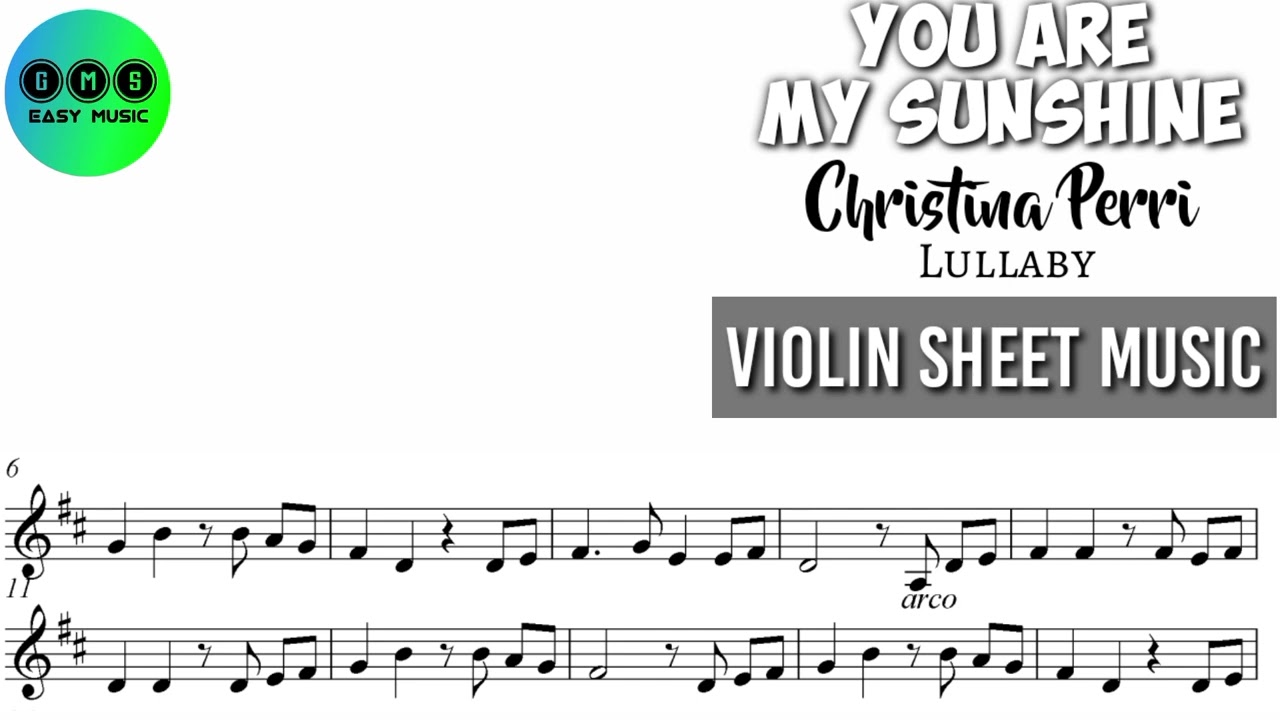 Karaoke || You Are My Sunshine || Violin Sheet Music