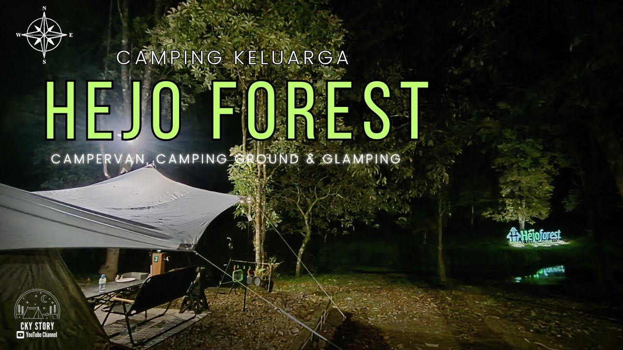 Camping keluarga di Hejo Forest Ciwidey, fasiltas lengkap ada kolam rendam, campervan dan glamping