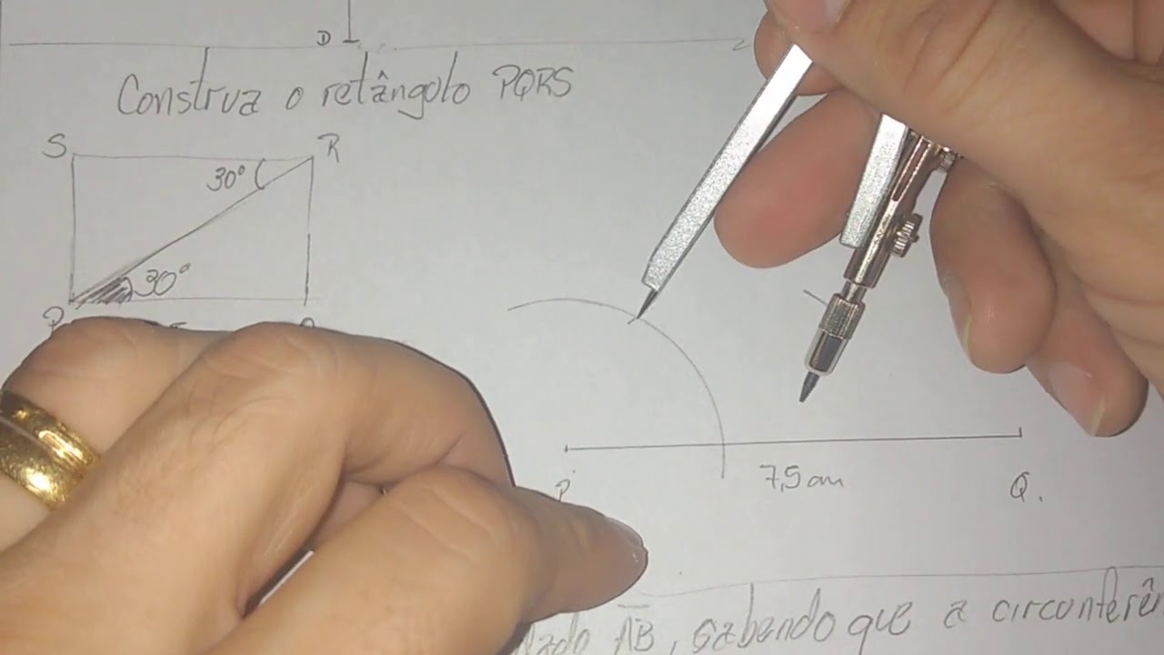 Construção de um Retângulo conhecendo seu lado e o ângulo com sua diagonal