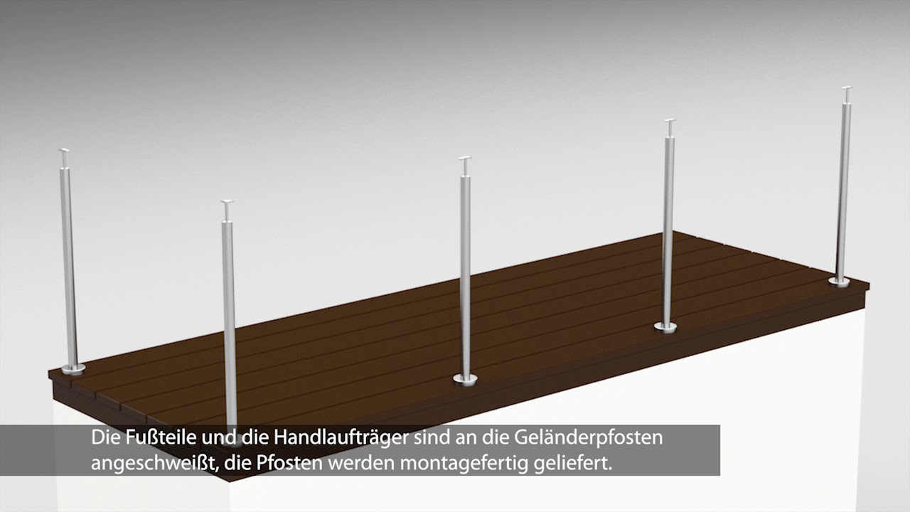 Montageanleitung Gel&auml;nder ohne F&uuml;llung