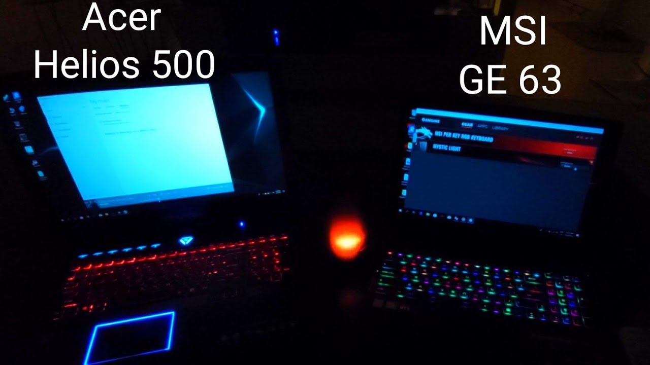 Laptop 🔊 Faceoff : MSI GE 63 Vs Acer Helios 500
