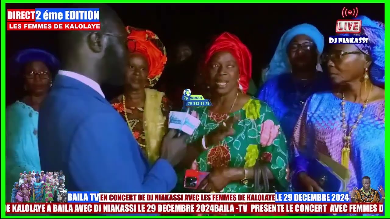 BAILA -TV: 2 éme EDITION  CONCERT de DJ NIAKASSI AVEC LES FEMMES DE KALOLAYE A BAILA LE 29 DEC 2024