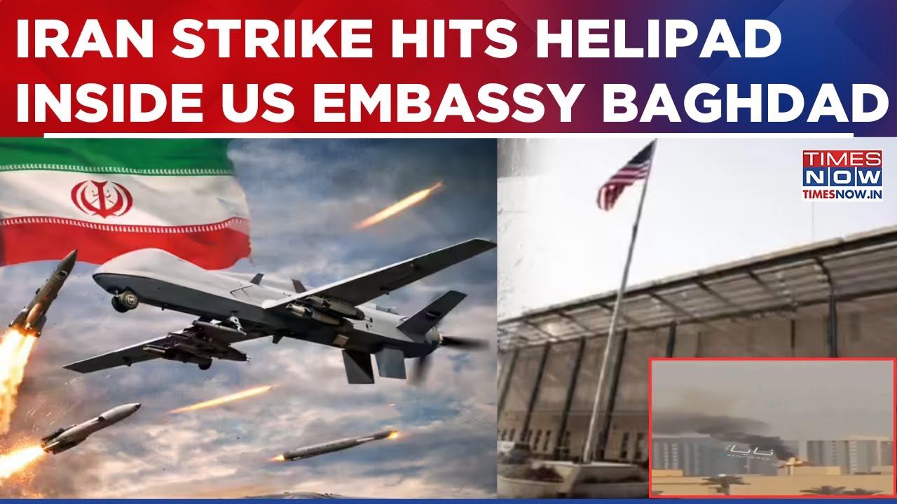 US Embassy In Baghdad Targeted by Iran Amid Escalating War; Missile Hits Helipad Inside Compound