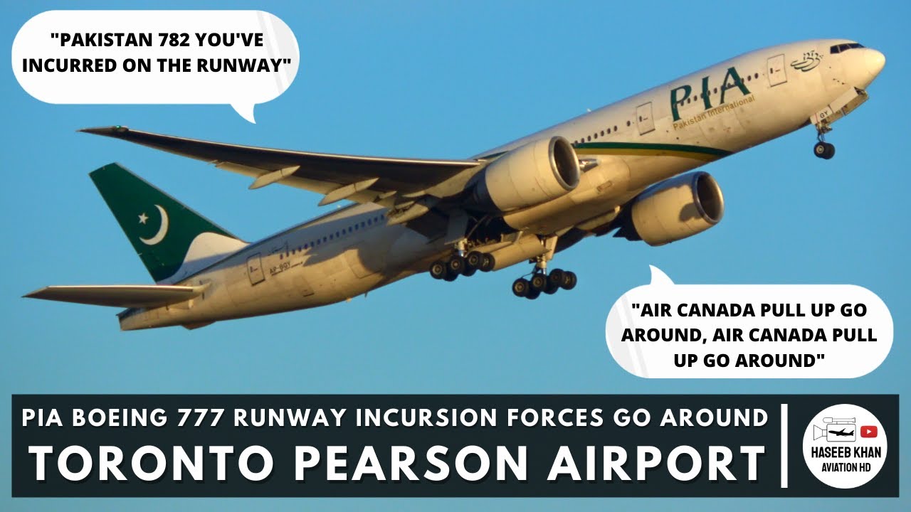 PIA Causes Air Canada To Go Around Due to Runway Incursion | Full ATC Conversation | Toronto Pearson