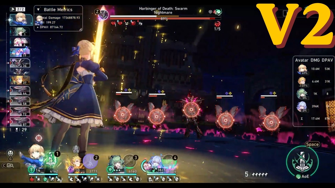 V2 | Saber/E1 Gilgamesh/Robetto/Huohuo zero cycle Dark Sam Memory of Chaos 4.4 Starward Mode