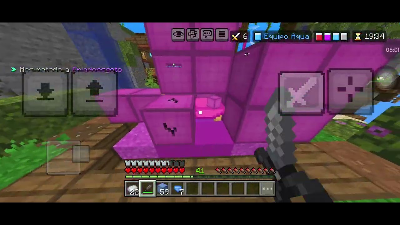 Jugando con todas mis skines en HIVE BEDWARS😈