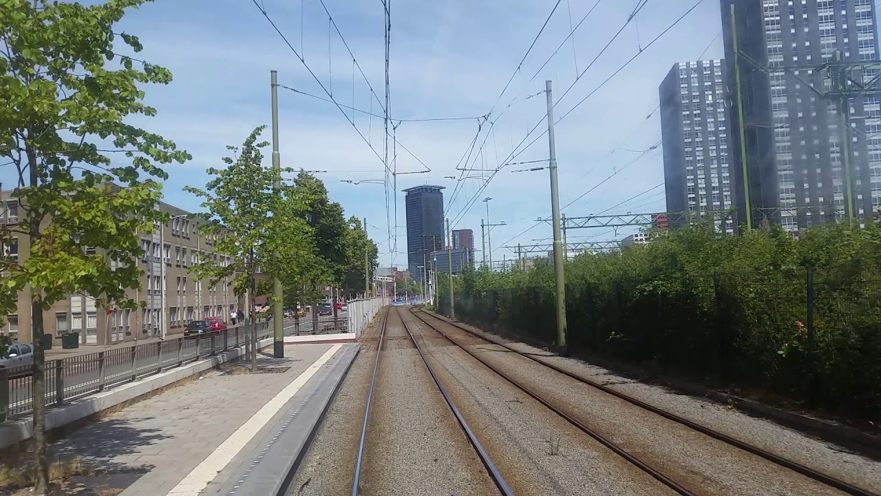 HTM Tramlijn 12 Den Haag Centrum - Duindorp l Omleiding HS l GTL8 3136 Achteruit