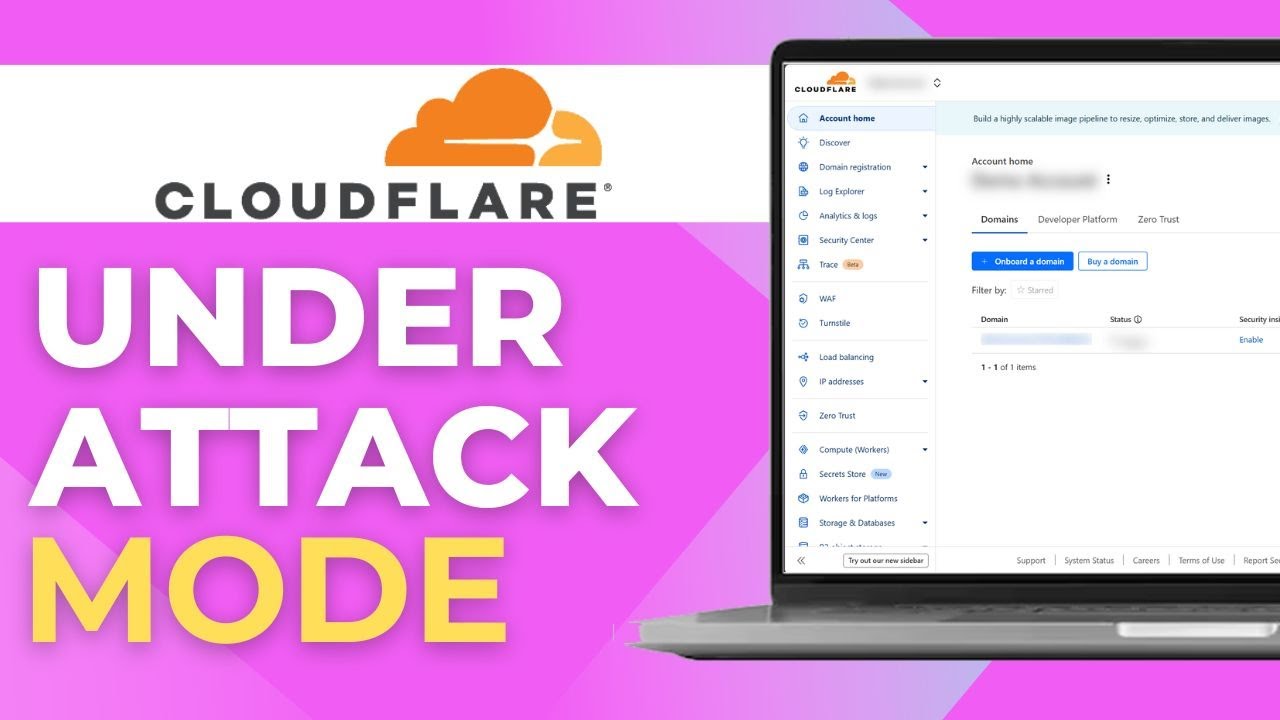 How to Turn On Cloudflare Under Attack Mode