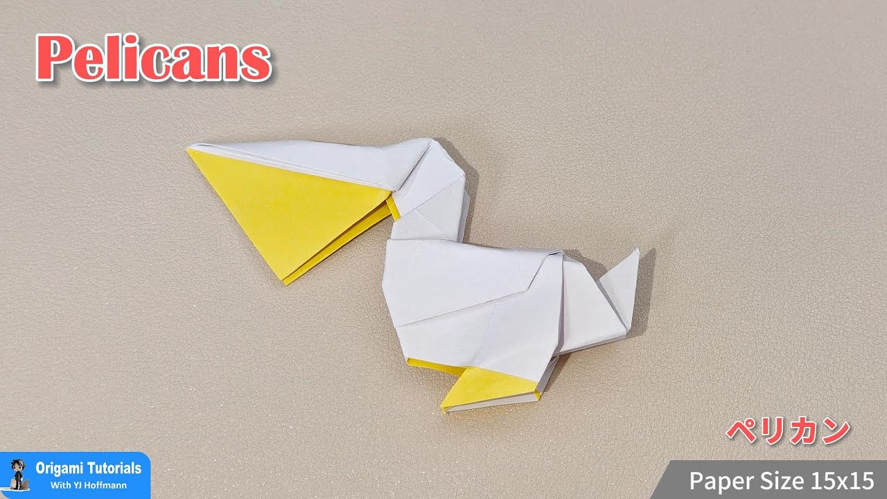 Easy Origami Pelicans/ ペリカンの折り紙 / How To Make Paper Pelicans