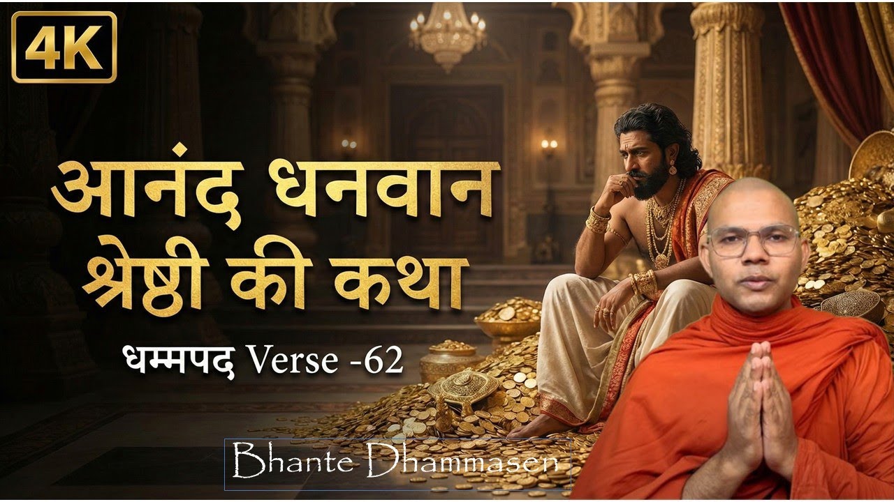 आनंद धनवान श्रेष्ठी की कथा। धम्मपद Verse -62 | Pariyatti Dhamma l Bhante Dhammasen