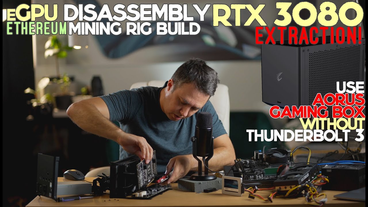 Сборка фермы для майнинга Ethereum путем извлечения RTX 3080 из AORUS RTX 3080 GAMING BOX eGPU B4...