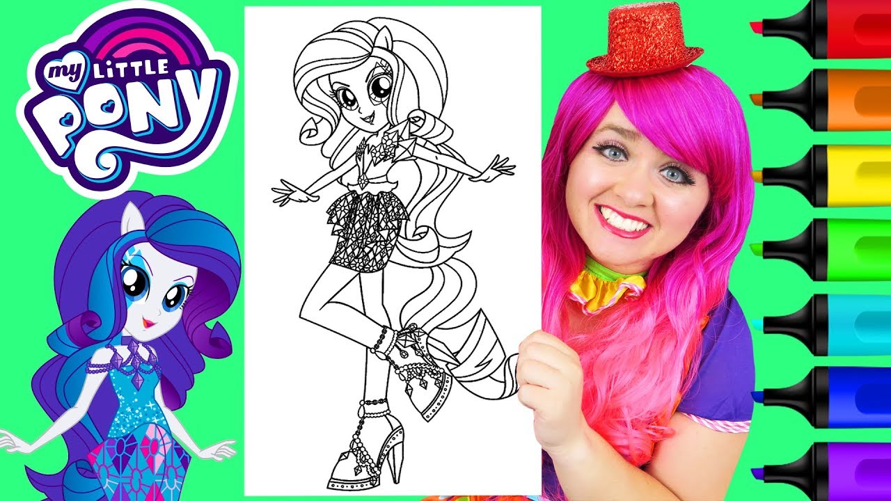 Coloring Rarity My Little Pony Equestria Girls Coloring Page Prismacolor Markers | KiMMi THE CLOWN