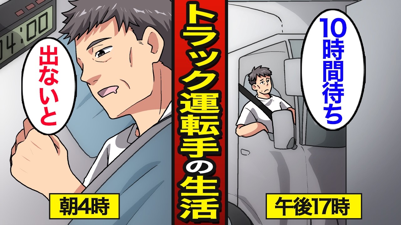 【漫画】2025年大型トラック運転手のリアルな生活。時間外労働の上限960時間&hellip;長距離トラック運転手&hellip;【メシのタネ】