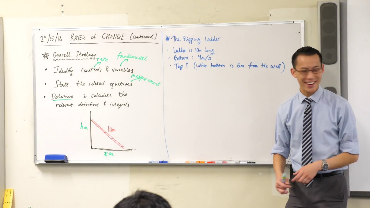 Related Rates of Change - Slipping Ladder (1 of 2: Establishing the scenario)