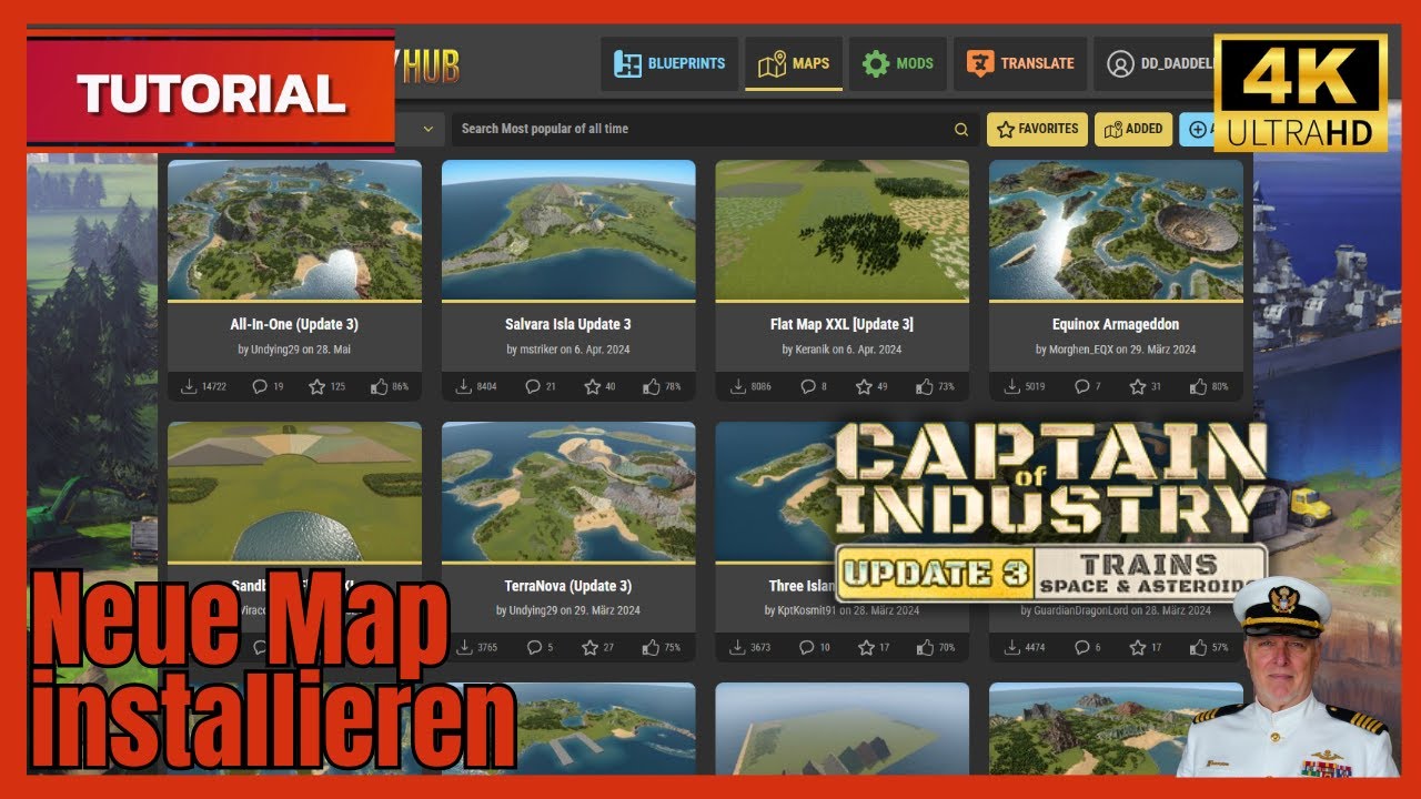 Captain Of Industry | Update 3 | Tutorial Usermap | eigene Map  | Beginner Grundlagen | German