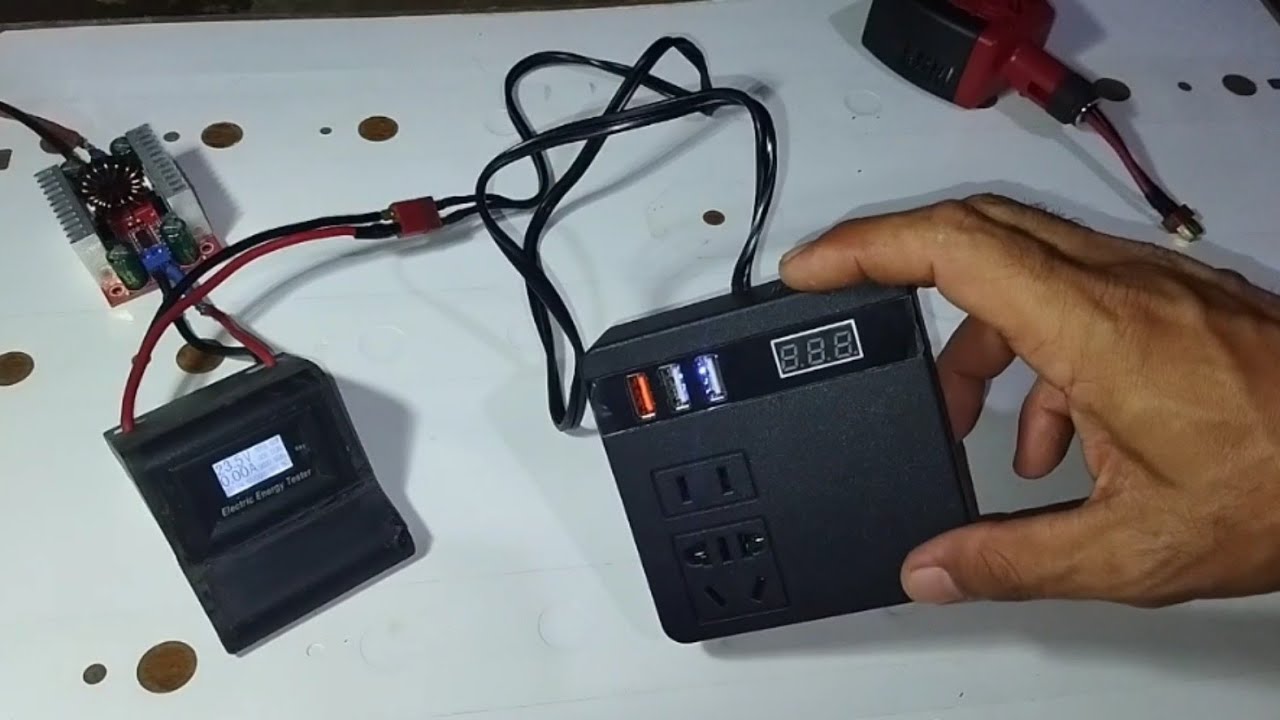 review uji coba maks beban inverter taffware ea851 100 watt