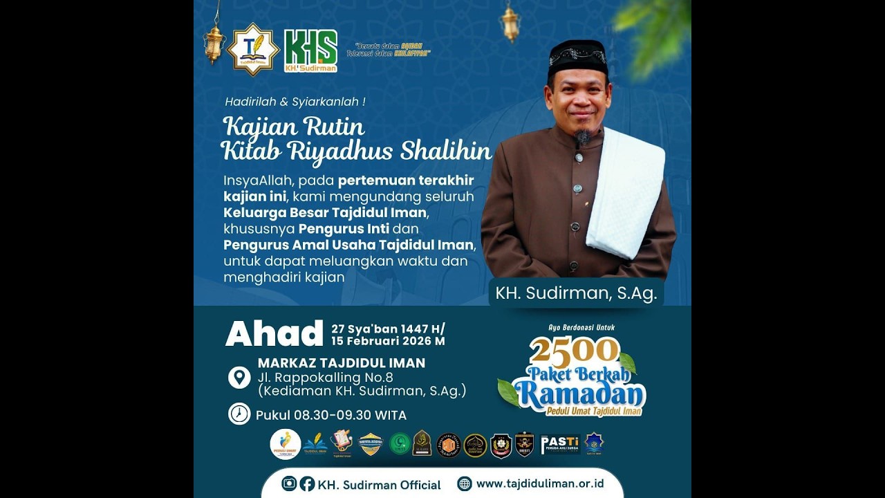 LIVE STREAMING KAJIAN HADITS-HADITS BERMASALAH SEPUTAR RAMADHAN